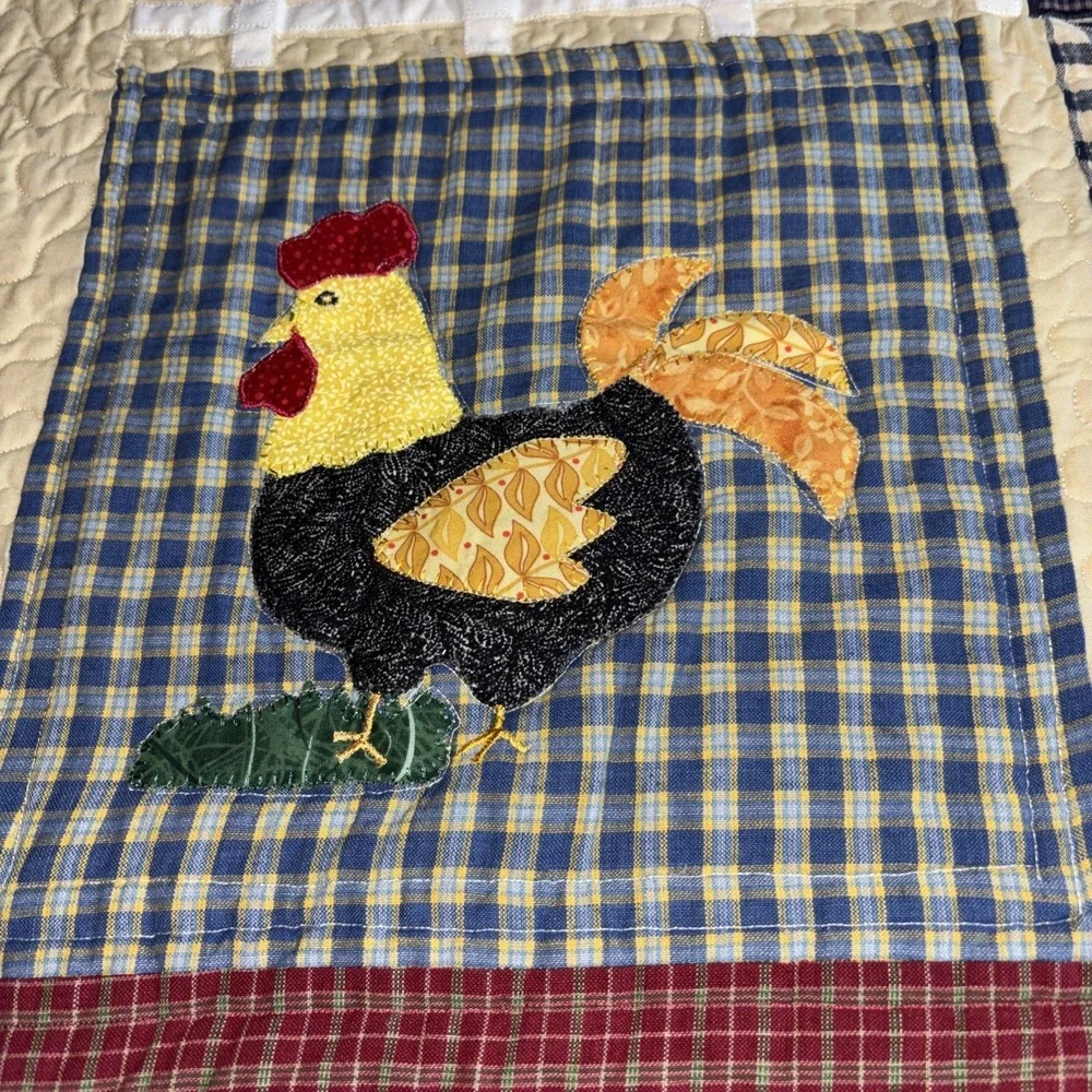 Handmade Crib Quilt Baby Blanket Patchwork‎ Old McDonald Farm Animals Unisex